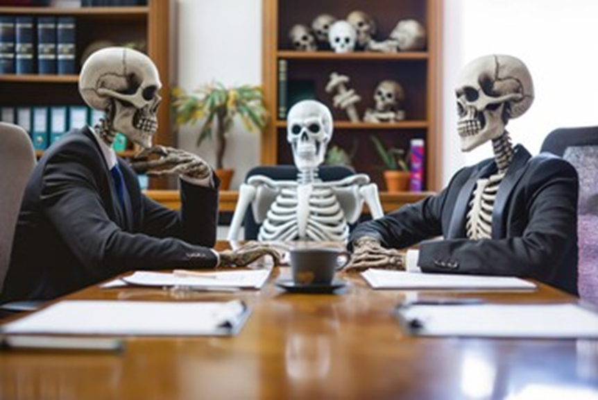 Skeletons at a meeting