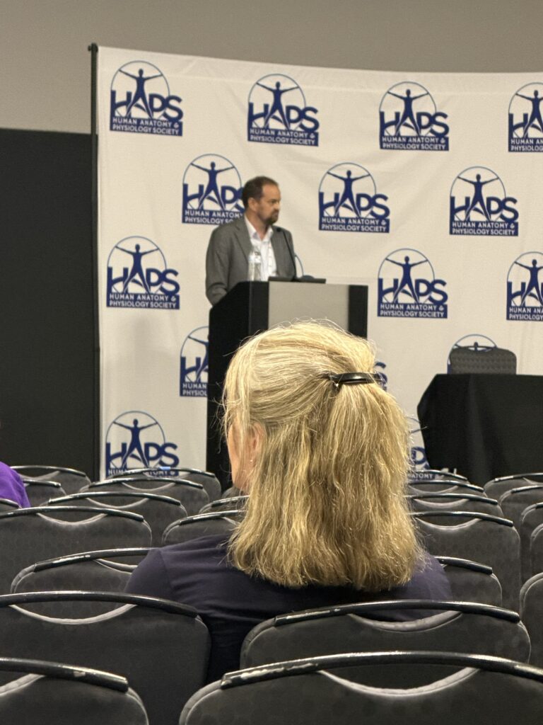 Dr. Alan Detton giving a talk on the definition and significance of fascia