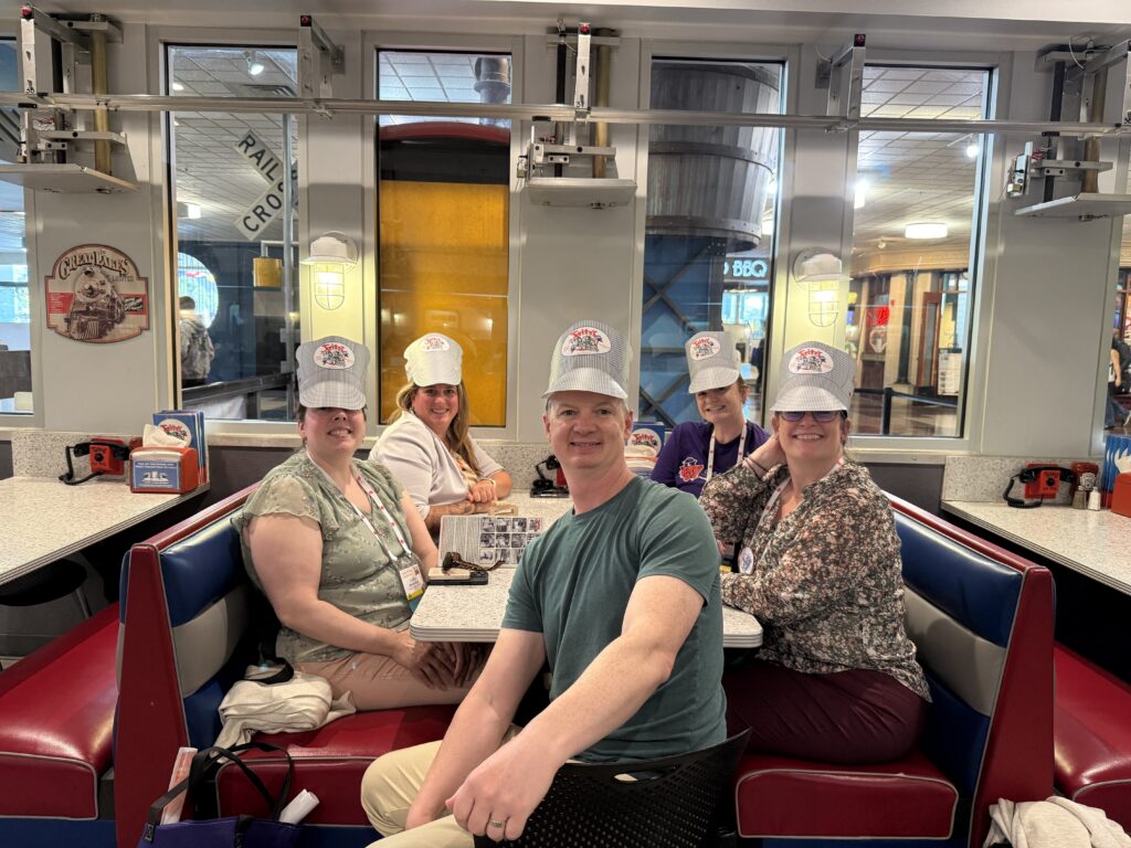 HAPS members enjoying lunch at the restaurant Fritz