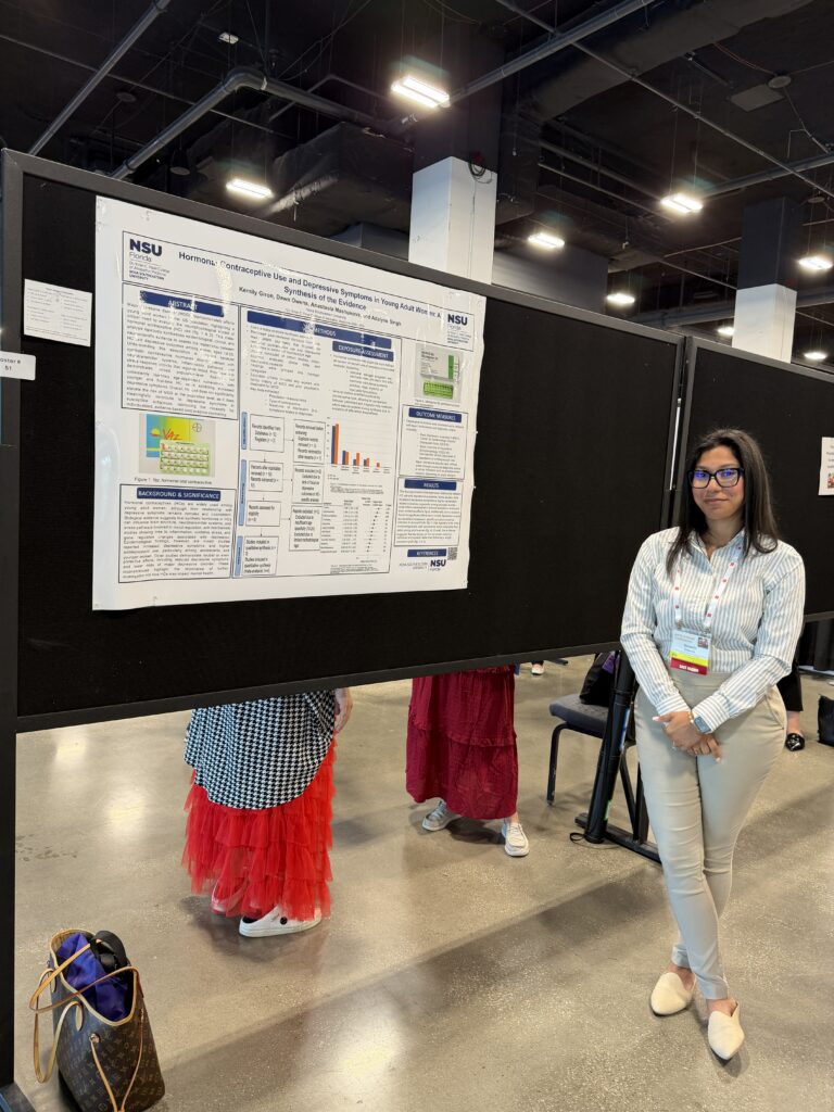 Member presenting posters